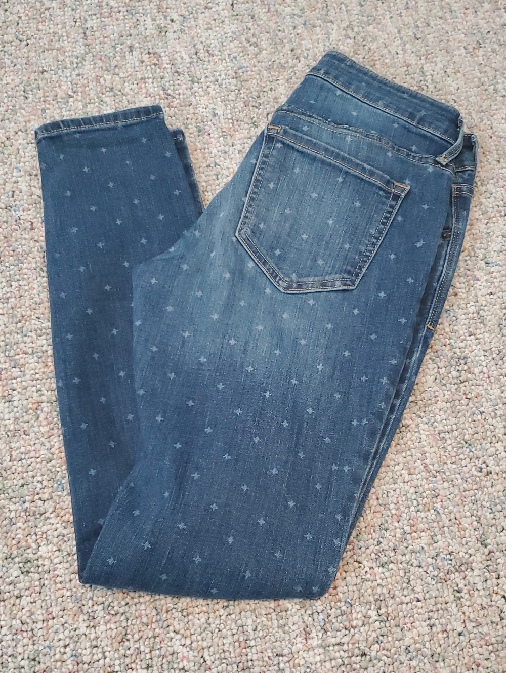 Old Navy Rock Star Skinny Jeans With Star Print Size 6